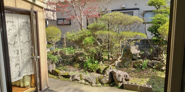 プロの剪定した庭