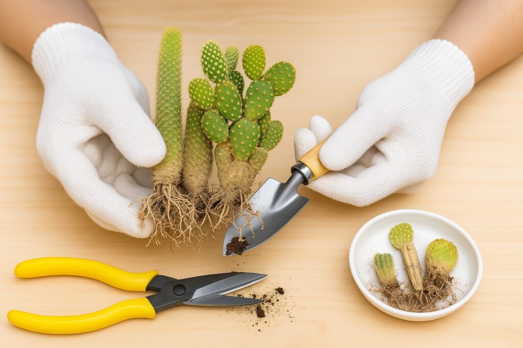 サボテンの根切り